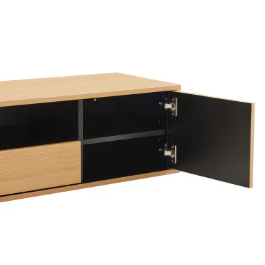 Invicta Szafka RTV LOFT fornir dębowy 150 x 30 x 40cm / 47814