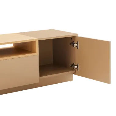 Invicta Szafka RTV LOFT beżowa fornir dębowy 160 x 40 x42cm / 47812