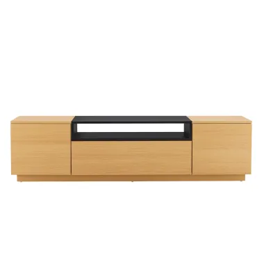 Invicta Szafka RTV LOFT naturalna fornir dębowy 160 x 40 x42cm / 47811