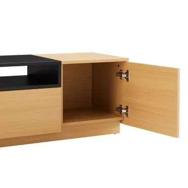 Invicta Szafka RTV LOFT naturalna fornir dębowy 160 x 40 x42cm / 47811