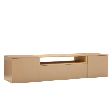 Invicta Szafka RTV LOFT beżowa fornir dębowy wisząca 160 x 36 x 40cm / 47809