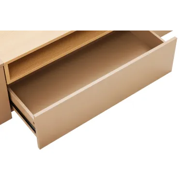 Invicta Szafka RTV LOFT beżowa fornir dębowy wisząca 160 x 36 x 40cm / 47809