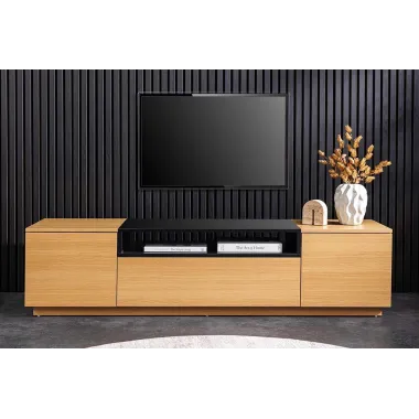 Invicta Szafka RTV LOFT naturalna fornir dębowy 160 x 40 x42cm / 47811