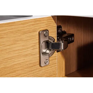 Invicta Szafka RTV LOFT wisząca biała fornir dębowy 150 x 30 x 40cm / 47813