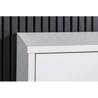 Invicta Szafka RTV LOFT wisząca biała fornir dębowy 150 x 30 x 40cm / 47813