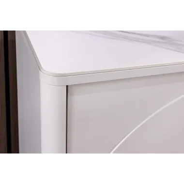 Invicta Komoda SAVOY 3D MDF biały ceramiczny blat 150 x 82 x 40cm / 47805