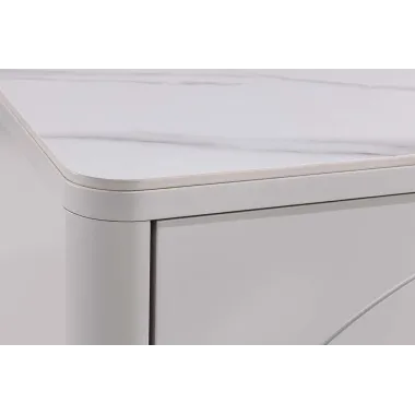 Invicta Stolik kawowy SAVOY 3D MDF biały 120 x 46 x 60cm / 47803