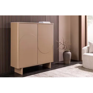 Invicta Komoda SAVOY 3D MDF beżowy ceramiczny blat 120 x 131 x 35cm / 47800