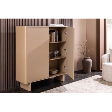 Invicta Komoda SAVOY 3D MDF beżowy ceramiczny blat 120 x 131 x 35cm / 47800