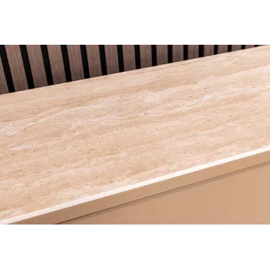 Invicta Komoda SAVOY 3D MDF beżowy ceramiczny blat 120 x 131 x 35cm / 47800