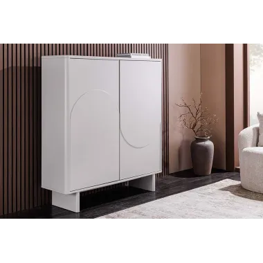 Invicta Komoda SAVOY MDF biały ceramiczny blat 120 x 131 x 35cm / 47799