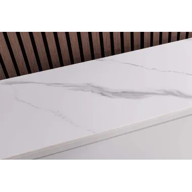 Invicta Komoda SAVOY MDF biały ceramiczny blat 120 x 131 x 35cm / 47799