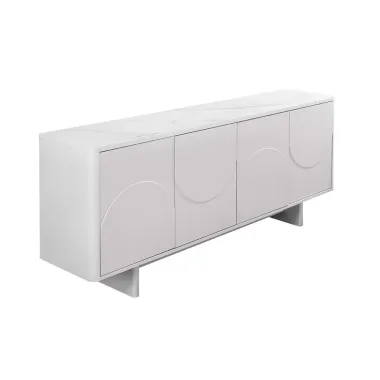 Invicta Komoda SAVOY 3D MDF biały ceramiczny blat 180 x 76 x 40cm / 47795