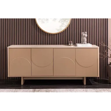 Invicta Komoda SAVOY 3D MDF beżowy ceramiczny blat 180 x 76 x 40cm / 47796