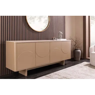 Invicta Komoda SAVOY 3D MDF beżowy ceramiczny blat 180 x 76 x 40cm / 47796