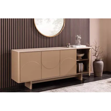 Invicta Komoda SAVOY 3D MDF beżowy ceramiczny blat 180 x 76 x 40cm / 47796