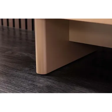 Invicta Komoda RTV SAVOY 3D MDF beżowy ceramiczny blat 150 x 57 x 40cm / 47797