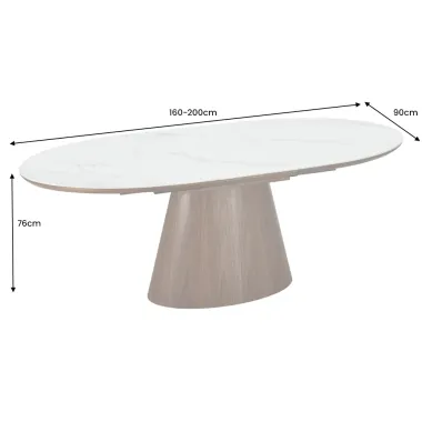 Invicta Stół Do Jadalni UNIQUE 160-200 x 76 x 90cm / 47674