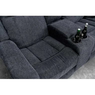 Invicta Sofa narożna kinowa HOLLYWOOD szary 270 x 105 x 270cm / 47588