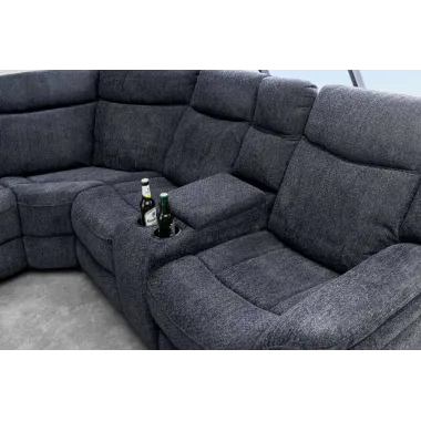 Invicta Sofa narożna kinowa HOLLYWOOD szary 270 x 105 x 270cm / 47588