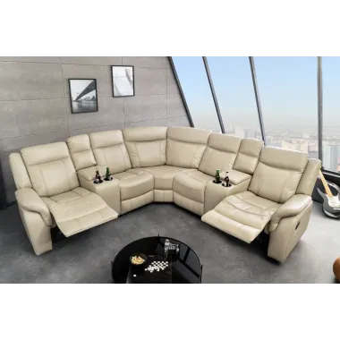 Invicta Fotel Kinowy HOLLYWOOD beżowy 270 x 105 x 270cm / 47589