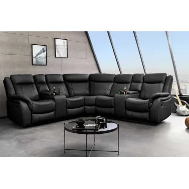 Invicta Fotel Kinowy HOLLYWOOD czarny 270 x 105 x 270cm / 47590