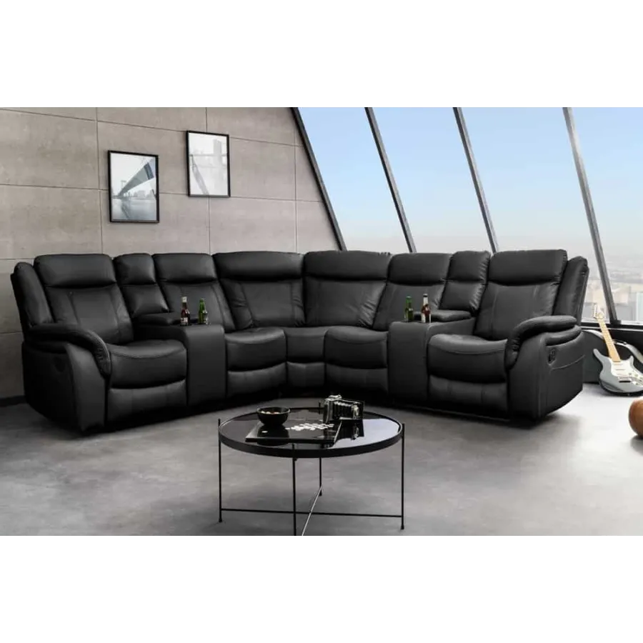 Invicta Fotel Kinowy HOLLYWOOD czarny 270 x 105 x 270cm / 47590