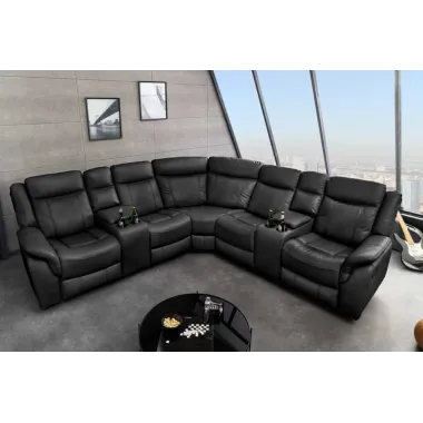 Invicta Fotel Kinowy HOLLYWOOD czarny 270 x 105 x 270cm / 47590