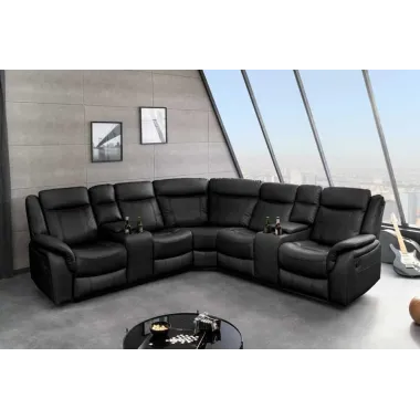 Invicta Fotel Kinowy HOLLYWOOD czarny 270 x 105 x 270cm / 47590