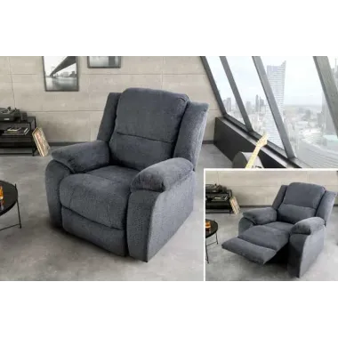 Invicta Fotel Kinowy HOLLYWOOD szary 97 x 104 x 164cm / 47594