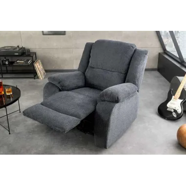 Invicta Fotel Kinowy HOLLYWOOD szary 97 x 104 x 164cm / 47594