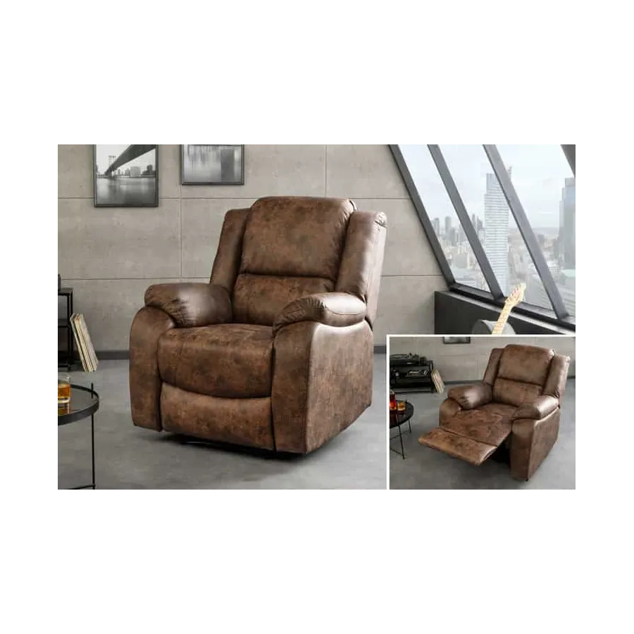 Invicta Fotel Kinowy HOLLYWOOD brązowy 97 x 104 x 164cm / 47596