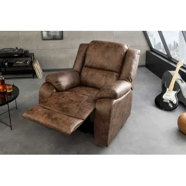 Invicta Fotel Kinowy HOLLYWOOD brązowy 97 x 104 x 164cm / 47596