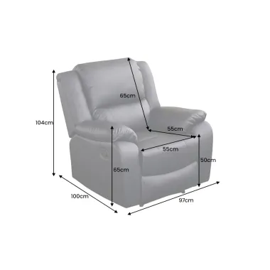 Invicta Fotel Kinowy HOLLYWOOD 97 x 104 x 164cm / 47595