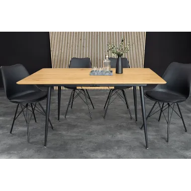 Invicta Stół rozkładany APARTMENT optyka dzikiego dębu 120-160 x 75 x 80cm / 47069