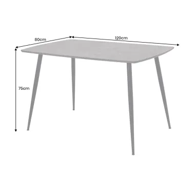 Invicta Stół APARTMENT optyka szarego kamienia 120 x 75x 80cm / 47064