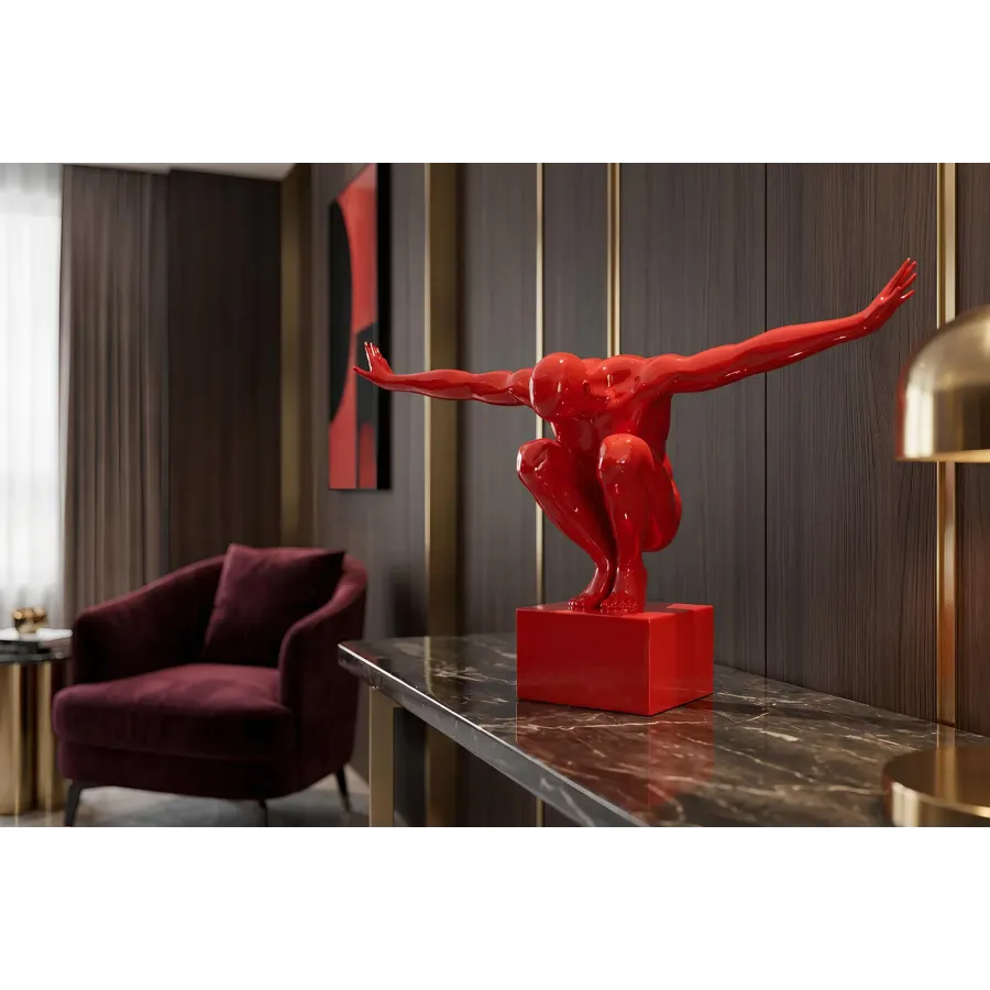 Invicta Figurka dekoracyjna HIGH DIVER Deco Object Athlet red 33cm / 48042