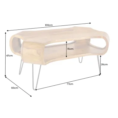 Invicta Stolik kawowy Organic Living Sheesham 100cm / 43073