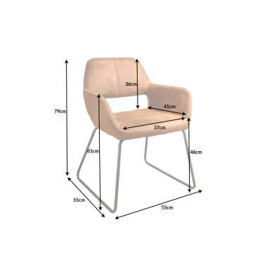 Krzesło Mustang antyczny brąz / 38387
