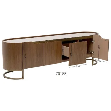 Kare Komoda TV GIORGIO 2 drzwiowa z szufladami MDF 180 x 55 x 42cm / 70185