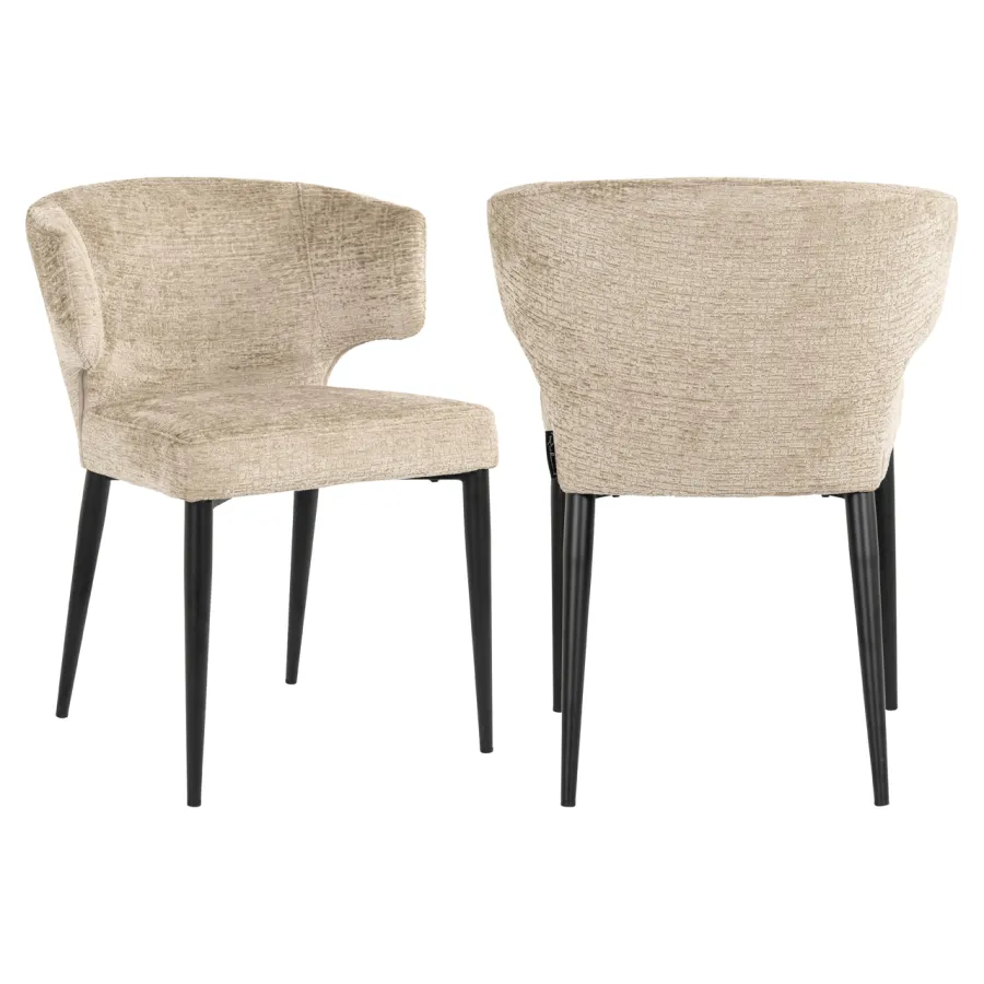 TAYLOR Krzesło tapicerowane beżowe 60cm / S4714 FR DESERT FUSION - Richmond