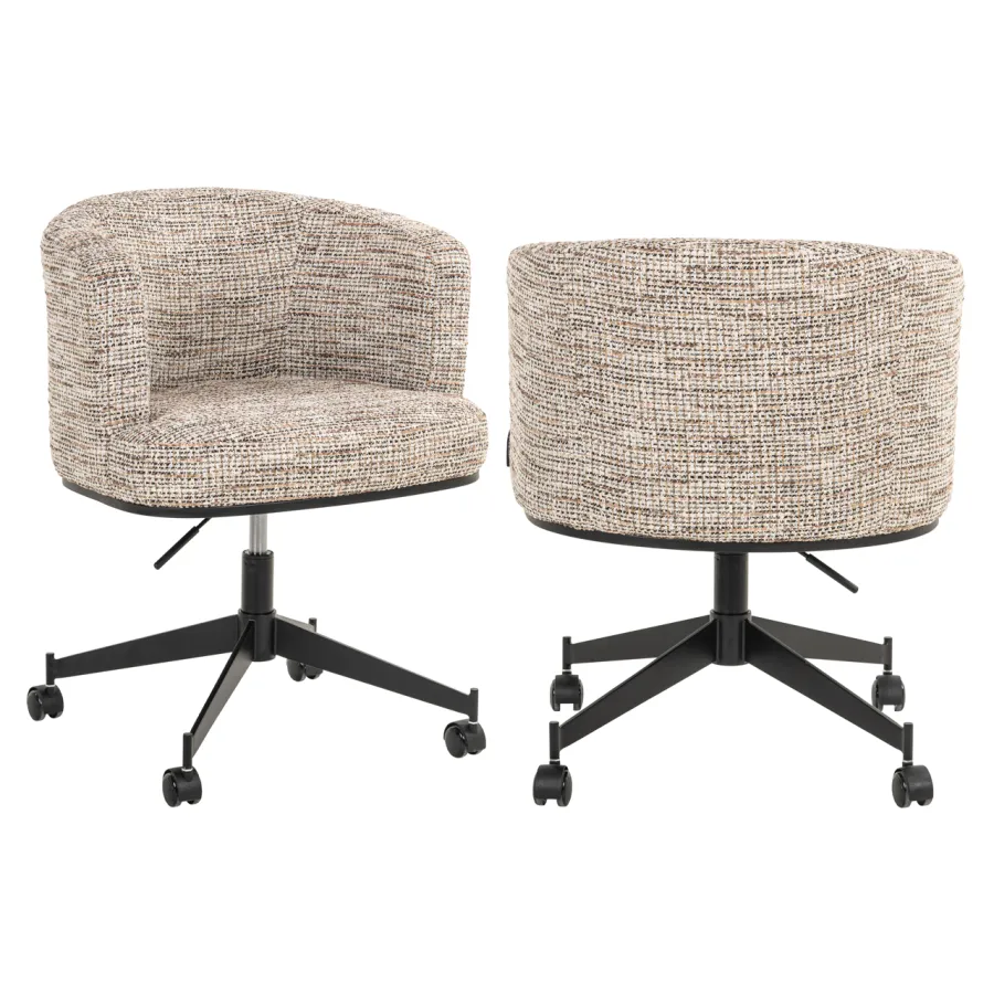 Krzesło obrotowe Rochenne z kółkami trendy nature swivel on wheels - Richmond