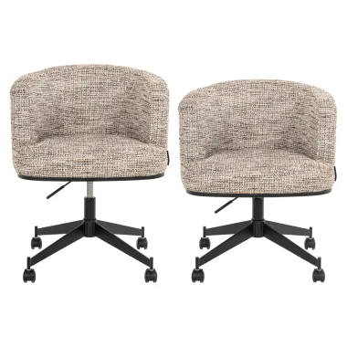 Krzesło obrotowe Rochenne z kółkami trendy nature swivel on wheels - Richmond