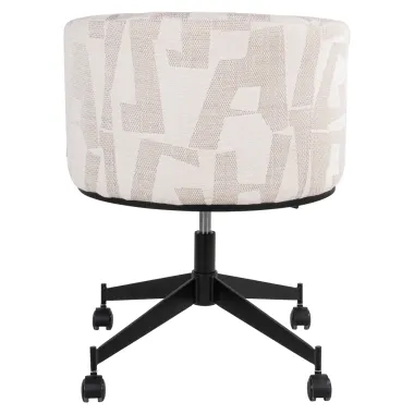 Krzesło obrotowe Rochenne z kółkami beige graffic swivel on wheels - Richmond