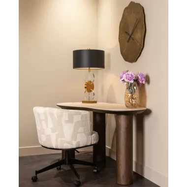 Krzesło obrotowe Rochenne z kółkami beige graffic swivel on wheels - Richmond