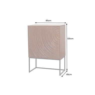 Invicta komoda wysoka ORBIT 3D brązowe mango 85 x 120 x 45cm / 47626