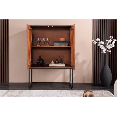 Invicta komoda wysoka ORBIT 3D brązowe mango 85 x 120 x 45cm / 47626