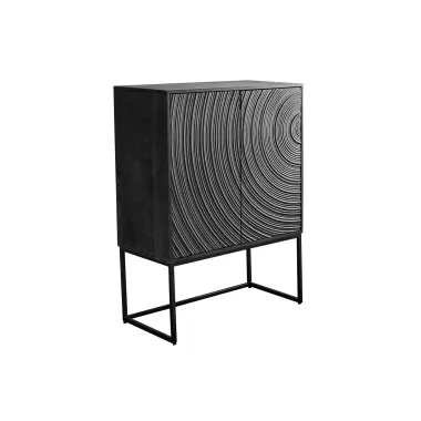 Invicta komoda wysoka ORBIT 3D czarne mango 85 x 120 x 45cm / 47606