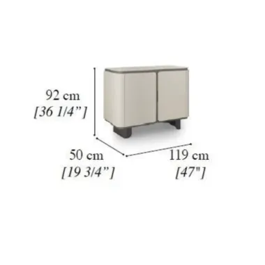 PERLA Włoska komoda 2 drzwiowa 119 x 92 x 50cm / ArredoClassic