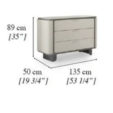 PERLA Włoska Komoda S 6 szuflad 135 x 88,5 x 50cm / ArredoClassic
